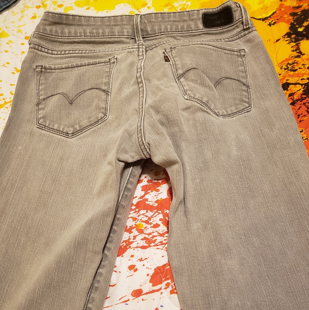 Womens Levi's Skinny Jeans Dark Gray Size 6M /28